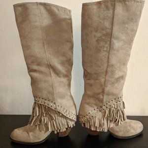 Baker's Haywire Knee-hi Boot.  Almond Suede